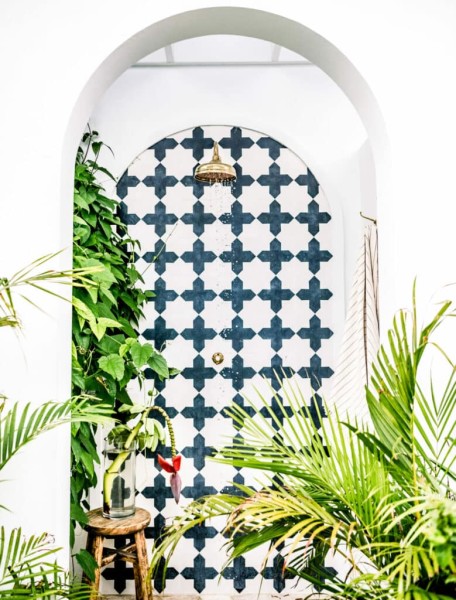 Shower by Pool