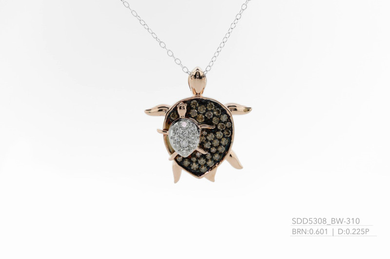 Cayman Sea Life Collection - Brown Diamond Double Turtle