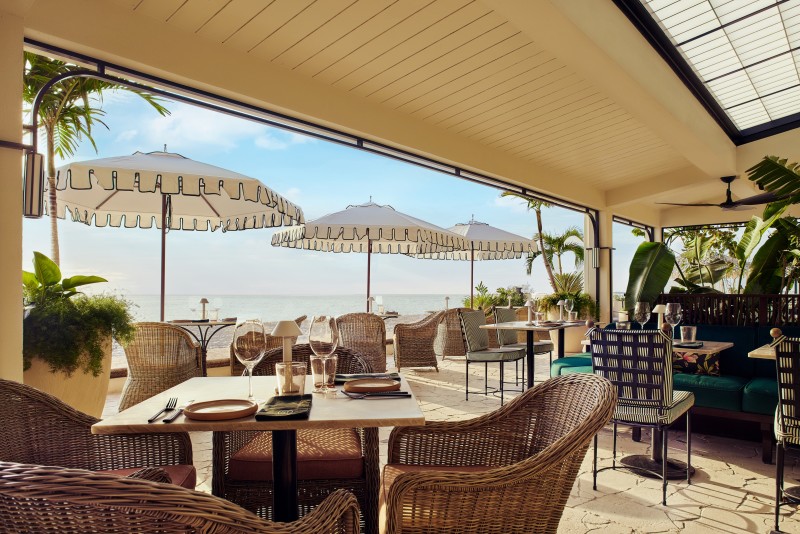 Saint June beachfront dining