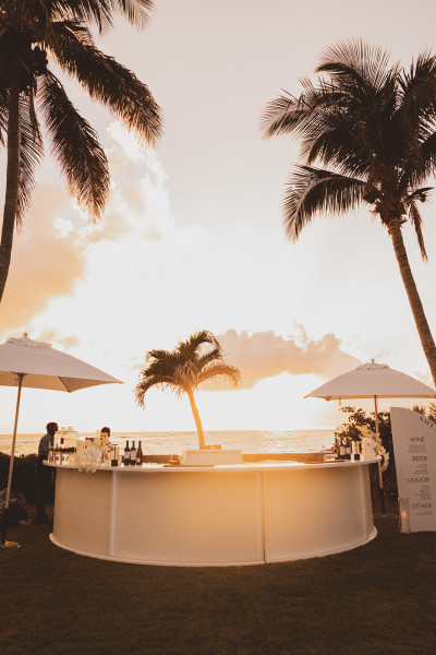 Garden wedding reception