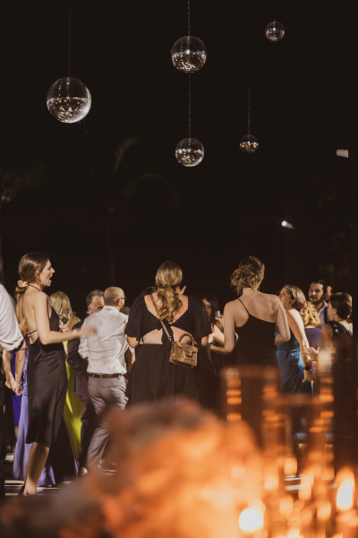 Black tie wedding reception