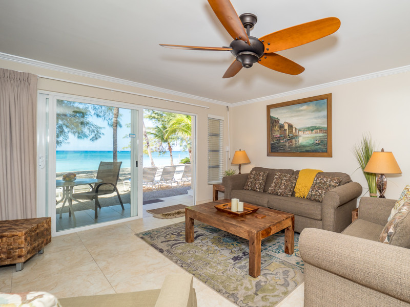 Living Room with views of the beach