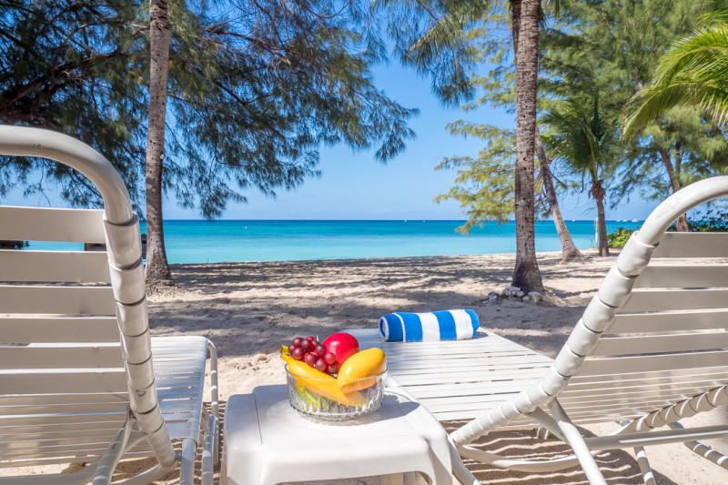 Beach area is private with plenty of seating