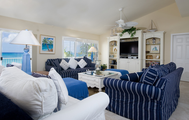 Living area with beautiful views of 7 Mile Beach