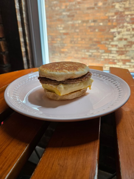                         A breakfast sandwich at Barbara's
                        