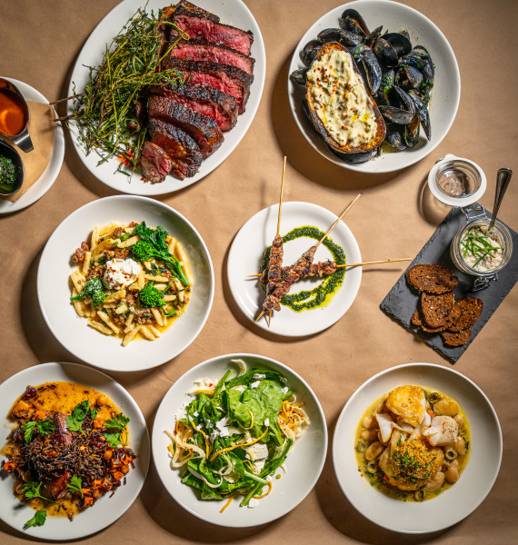                         Plated menu items at Cornerstone in Pawling
                        