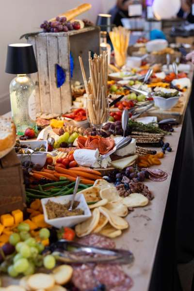                        A charcuterie table at a wedding reception at The Chapel at Carnwath Farms Historic Site & Park in Wappingers Falls. Photo by Zoe Golden-Johnson.
                        