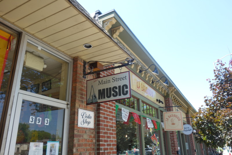                         The sign hanging outside Main Street Music in Beacon.
                        