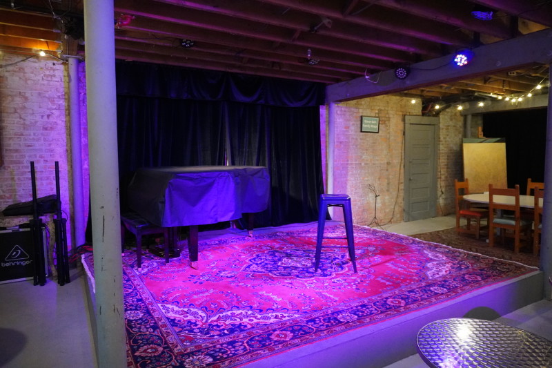                         The view of the stage in The Grace Note downstairs at Stissing Center for Arts & Culture in Pine Plains
                        