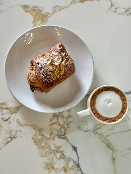                         A pastry on a plate at Anna et Pierre Le Cafe in Poughkeepsie.
                        