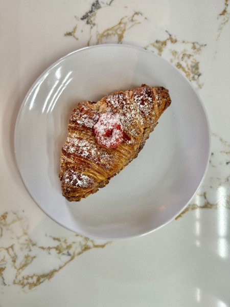                         A pastry on a plate at Anna et Pierre Le Cafe in Poughkeepsie.
                        
