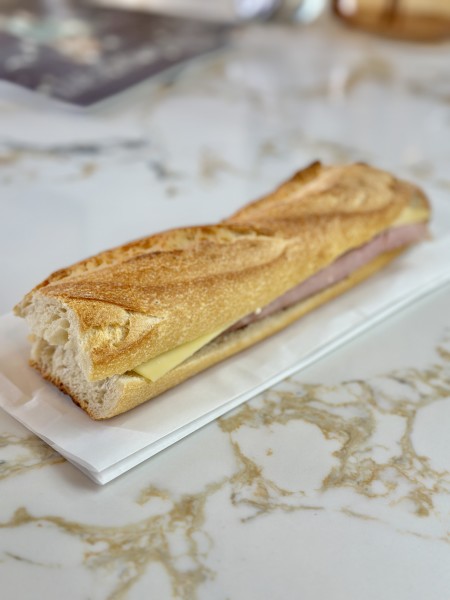                         A sandwich on French bread at Anna et Pierre Le Cafe in Poughkeepsie.
                        