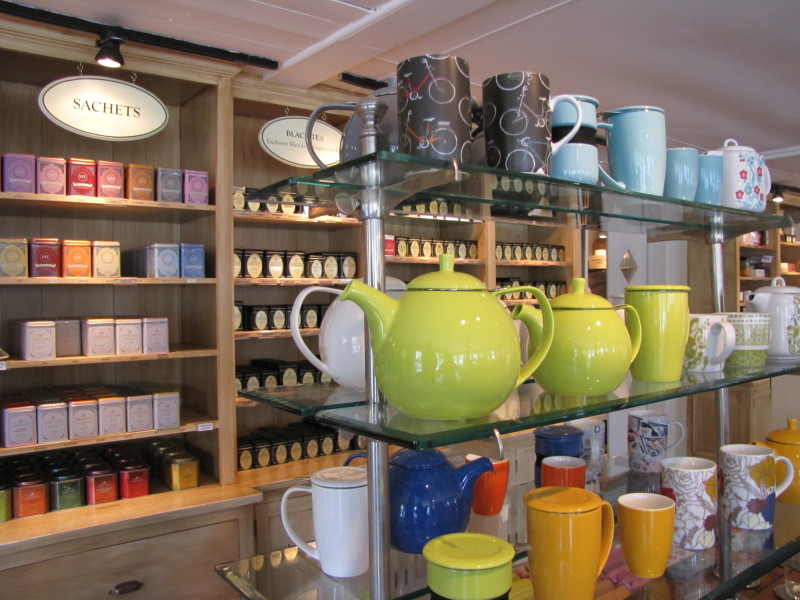                         Stocked shelves at Harney & Sons Tea Shop, Millerton, NY
                        
