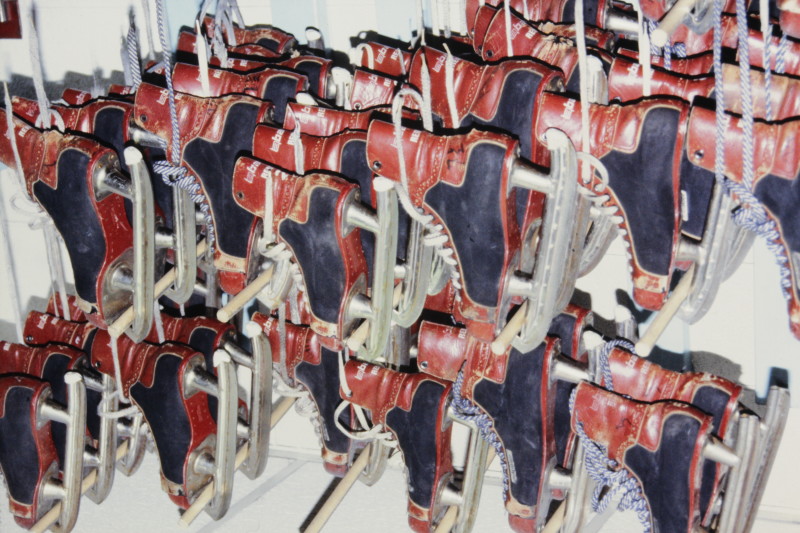                         Rows and rows of rental skates at McCann Ice Arena in the MJN Center in Poughkeepsie
                        