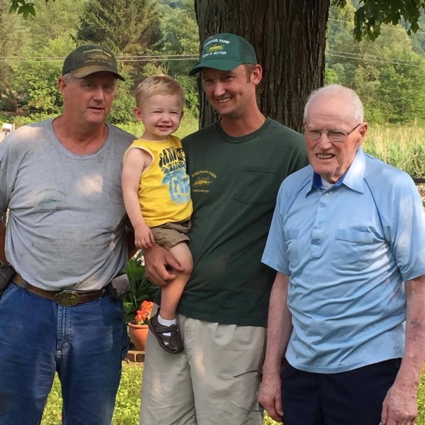                         The four generations of the Dykeman family males represented in one photo.
                        