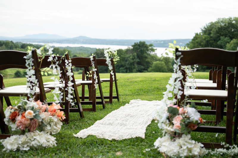                         The view of the Hudson River and surrounding highlands from the outdoor wedding venue at The Chapel at Carnwath Farms Historic Site & Park in Wappingers Falls. Photo by Zoe Golden-Johnson.
                        
