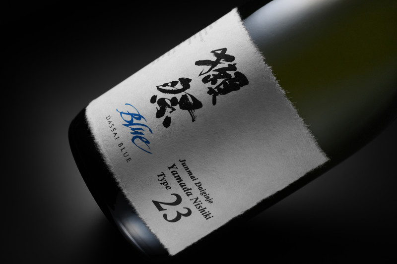                        Bottle of Dassai Blue 23 sake.
                        