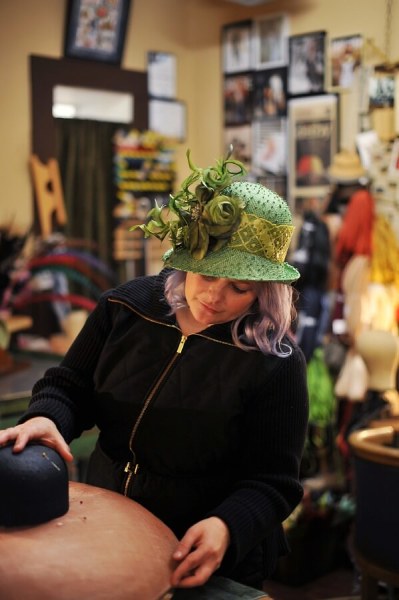 Loden Green Wool Felt Capeline, China - Judith M Millinery Supply House