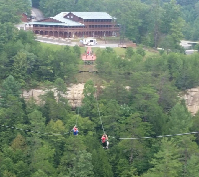 Zip Lining at Red River Gorge, Campton, Kentucky