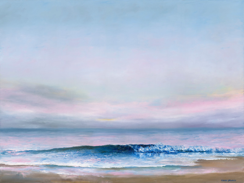 Beach Pinks at Dusk, oil by Claire Howard