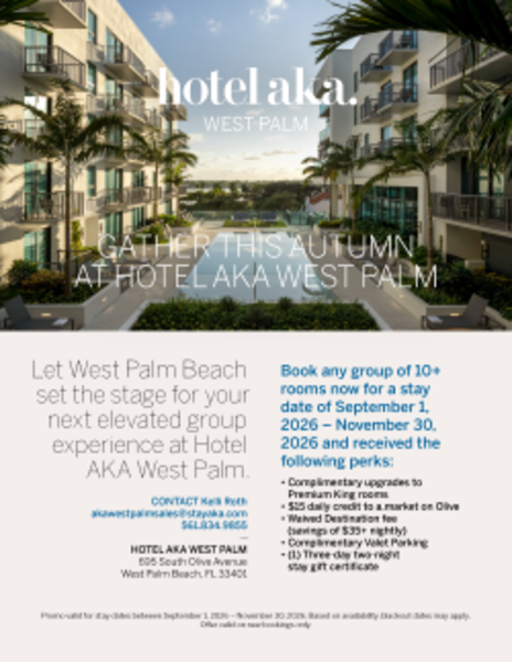 GATHER THIS AUTUMN AT HOTEL AKA WEST PALM photo