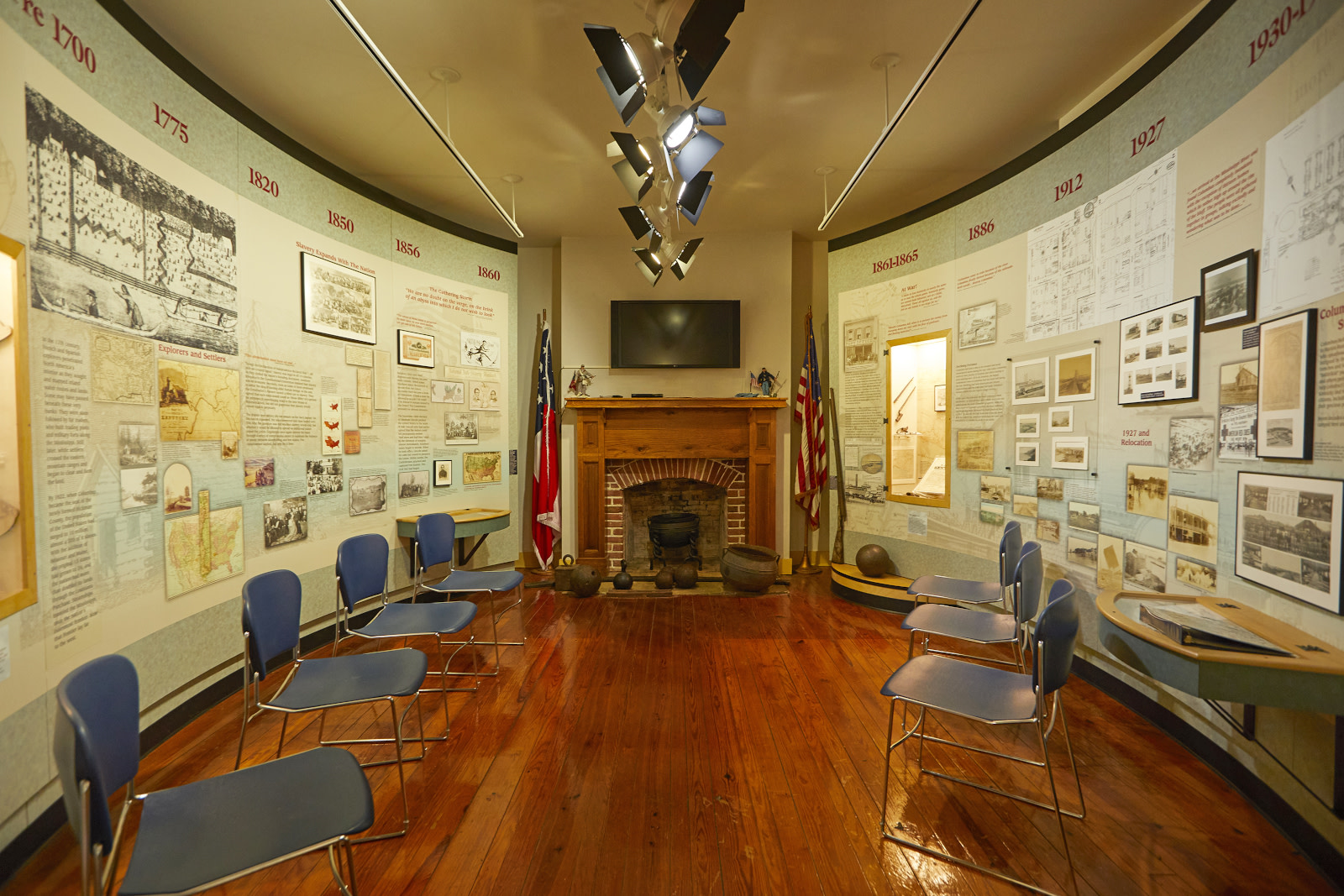 Columbus-Belmont State Park Museum Exhibits Interior Details