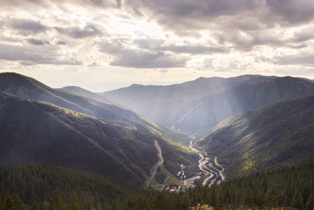 cool summer destinations near Texas mountain town view