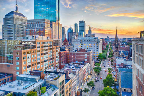 Back Bay Skyline From Newbury