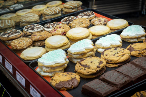 a try of fresh cookies and brownies for sale