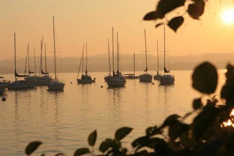 Sunset on Canandaigua Lake during summer