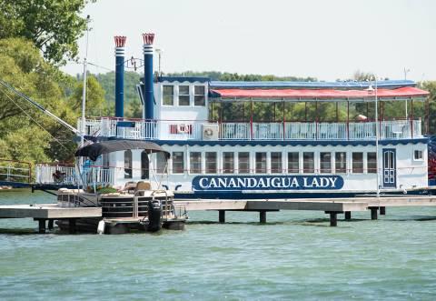 Canandaigua Lady docked on Canandaigua Lake