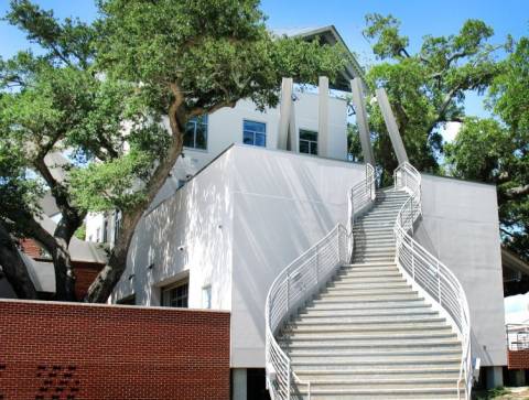 City of Biloxi Center for Ceramics staircase at the Ohr-O'Keefe Museum of Art