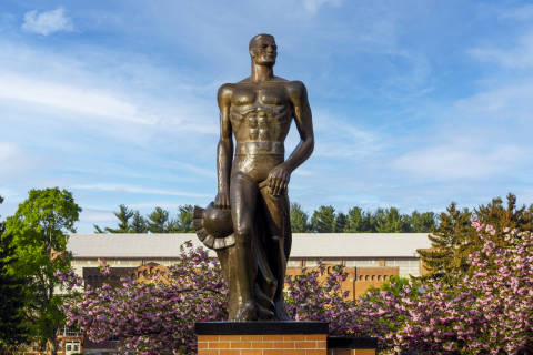Sparty Statue on the campus of Michigan State University