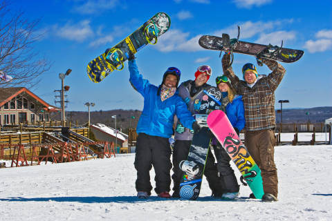 Snowboarding Fun in the Pocono Mountains