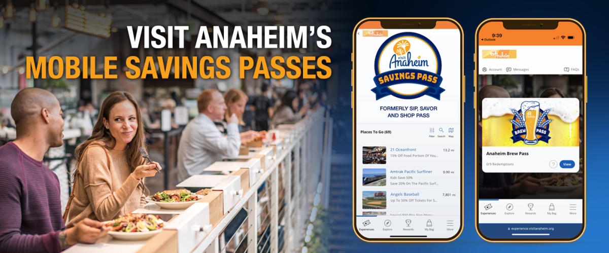 Visit Anaheim CA Mobile Saving Passes
