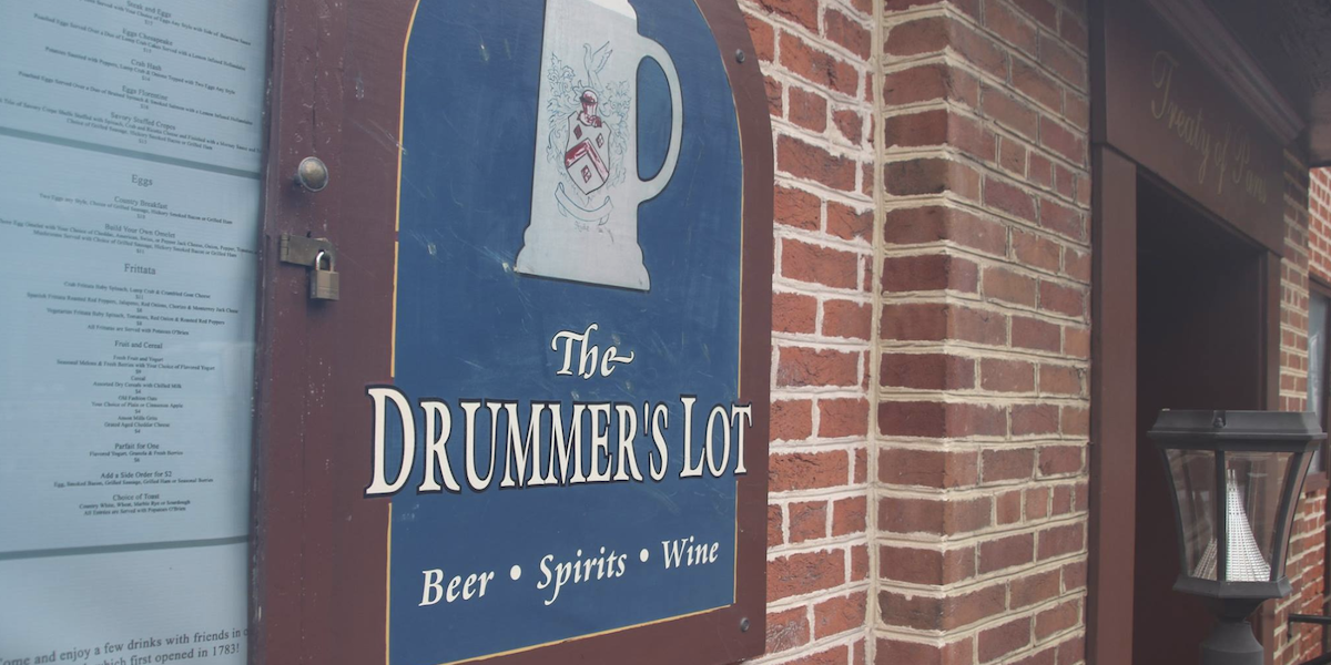Dining in History Drummer’s Lot Pub