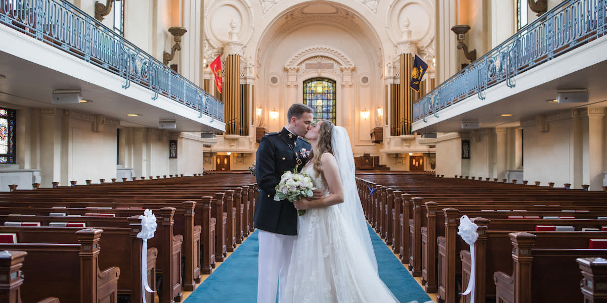 Kelly & Mitchell USNA Chapel Weddings In Annapolis