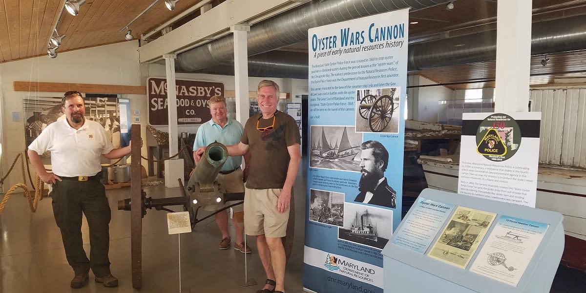 Oyster Wars Cannon at the Annapolis Maritime Museum