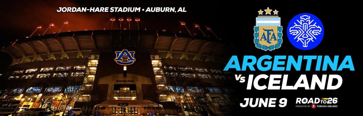 Argentina vs Iceland in Auburn, Alabama | Soccer at Jordan-Hare Stadium