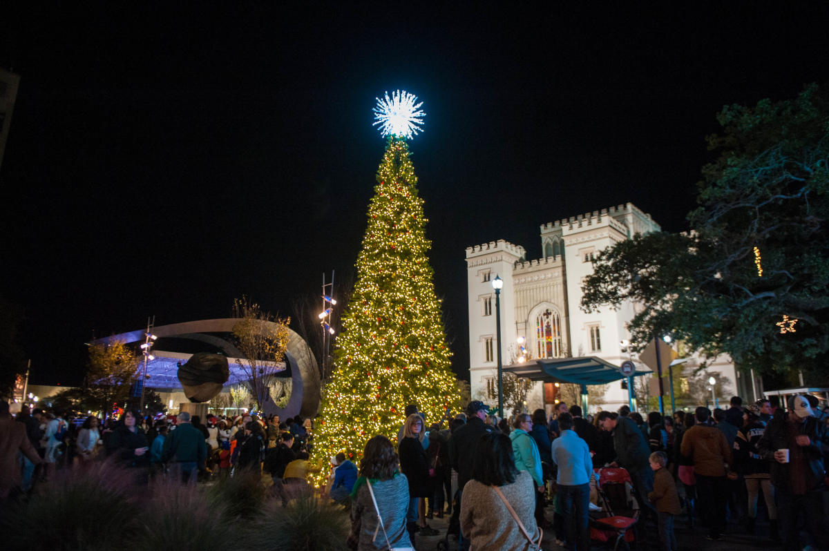 Festival of Lights in Baton Rouge Tree Lighting & Santa
