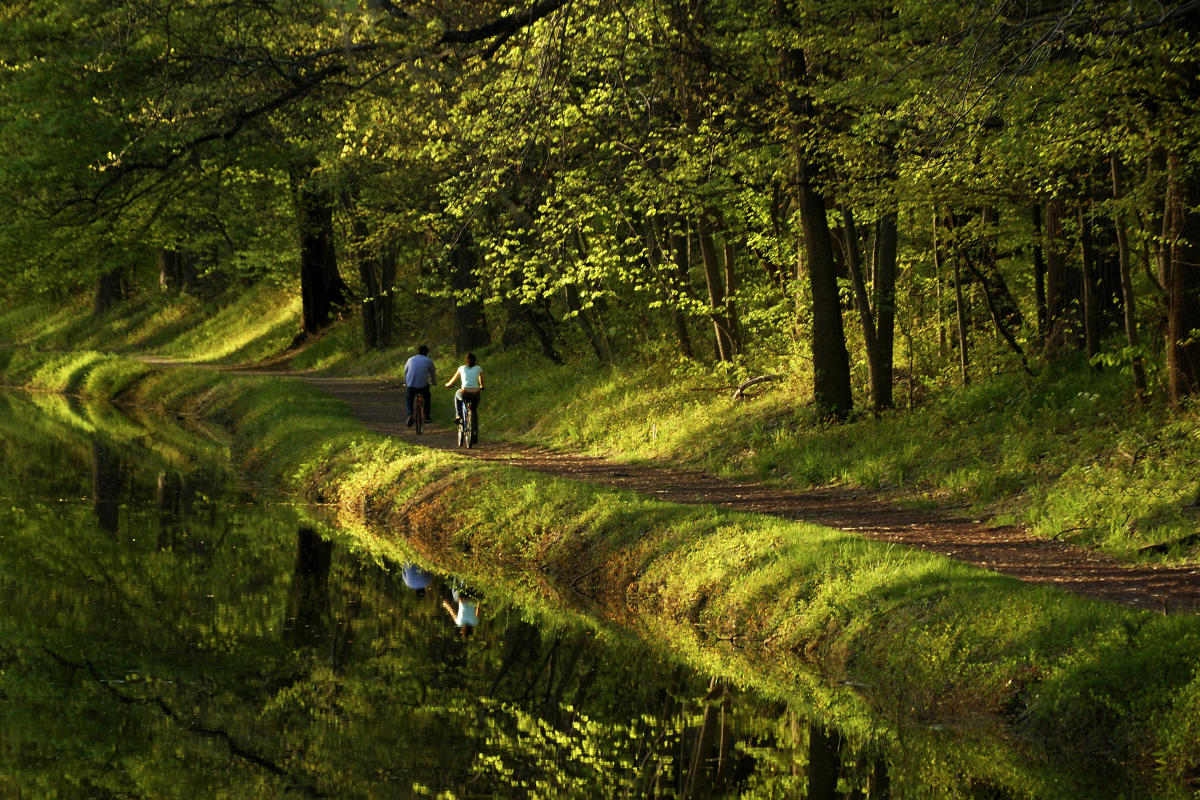 Delaware Canal Towpath biking cycling Bucks County Pennsylvania