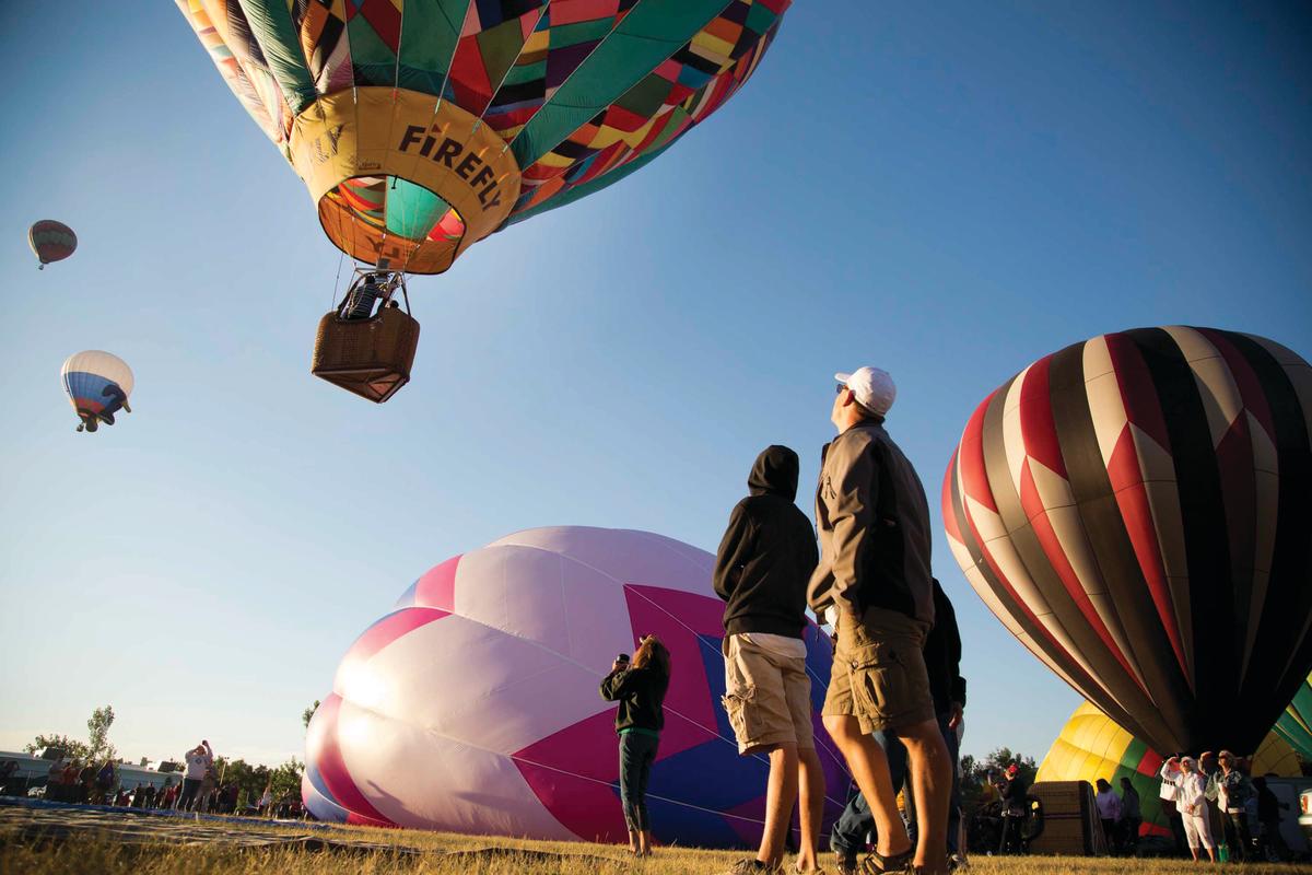 Chamber of Commerce Balloon Roundup Festival in Casper Downtown