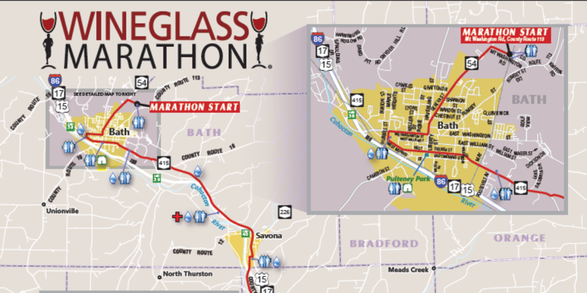 2016 Wineglass Marathon Course Map Released