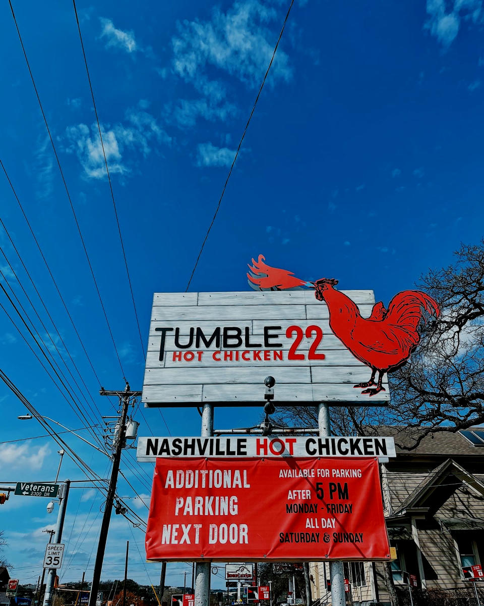 TexasBorn Tumble 22 Serves Breaded Hot Chicken Tumbled 22 Times for