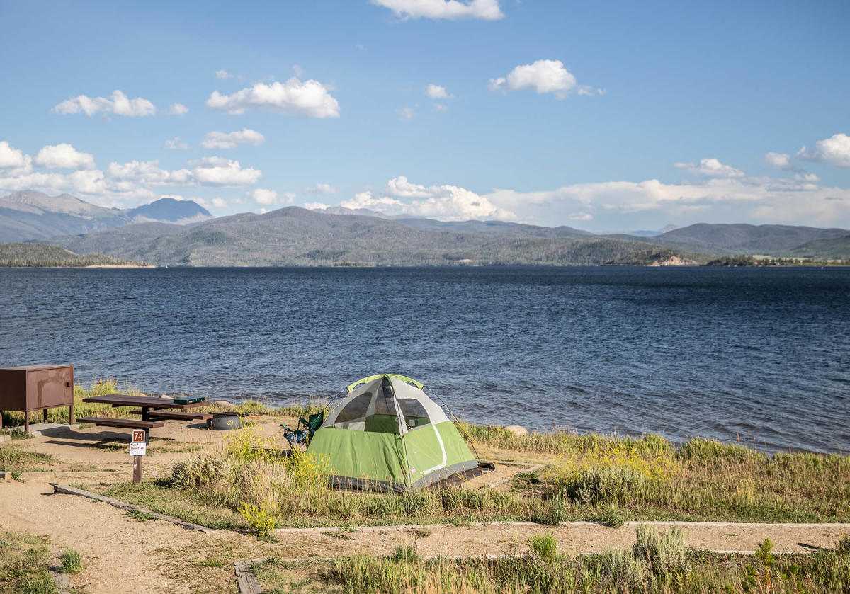Tent camping near me with lake outlet