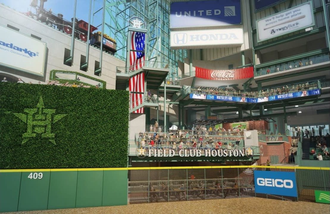 Minute Maid Park's new centerfield wall is now in place - The