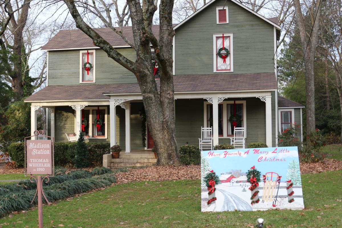 Christmas Card Lane in Historic Madison, Alabama