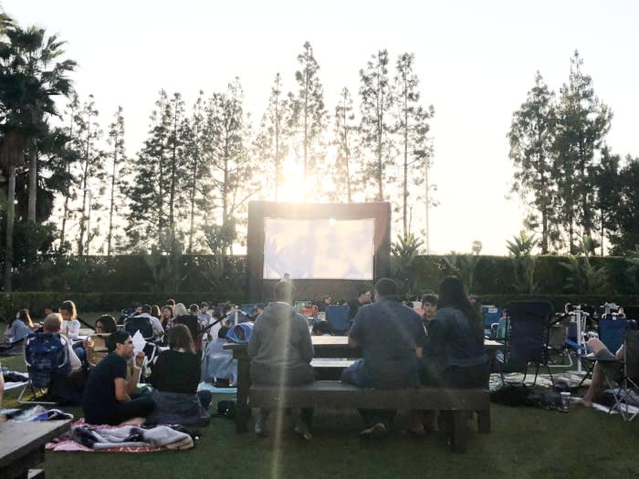 Enjoy Hotel Irvine S Movie Night In The Backyard Dates