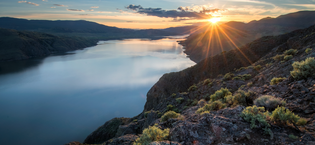 Kamloops Lake Sunrise • Images • WallpaperFusion by Binary Fortress Software