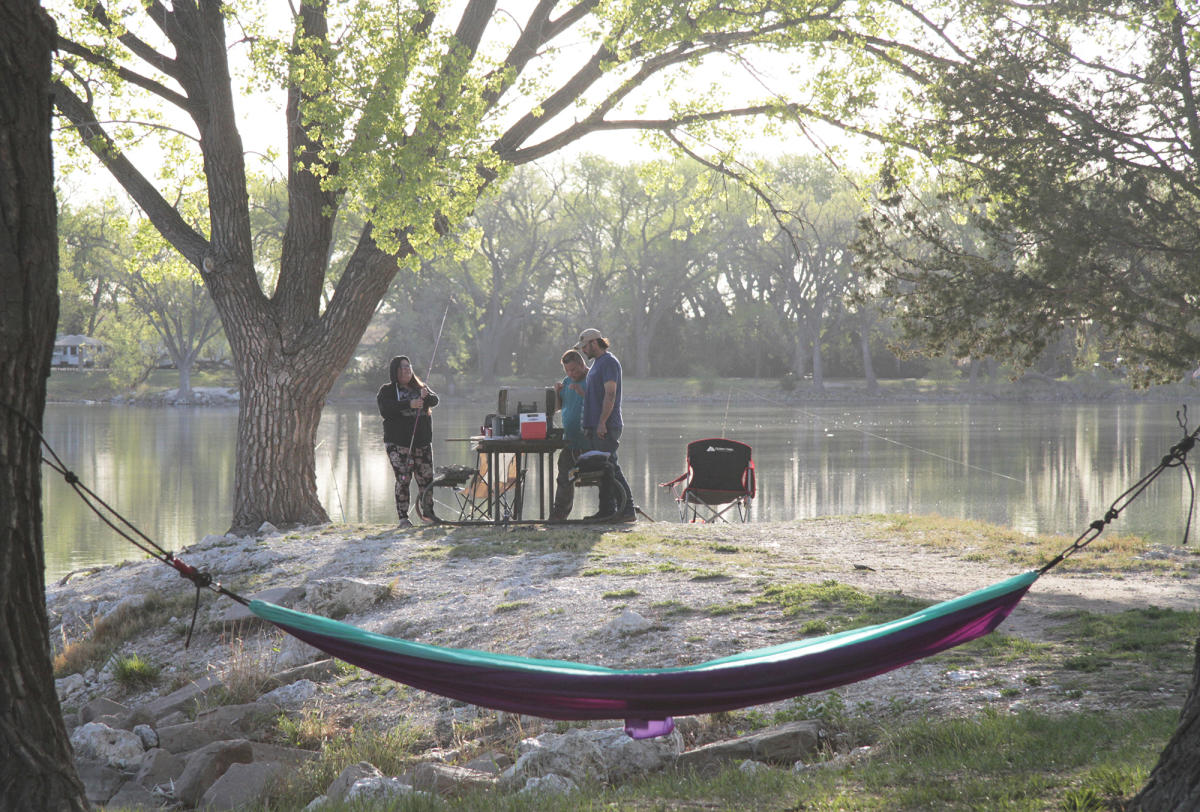 Meade State Park Kansas oasis, clear water, fishing, trails, & modern